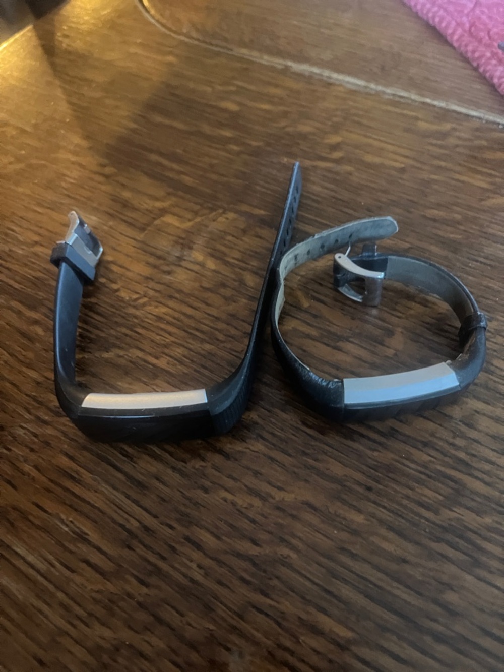 Replacement Black Activity Tracker Bands with Silver Accents